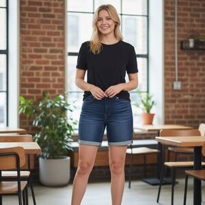 Time and Tru Dark Blue Jean Shorts